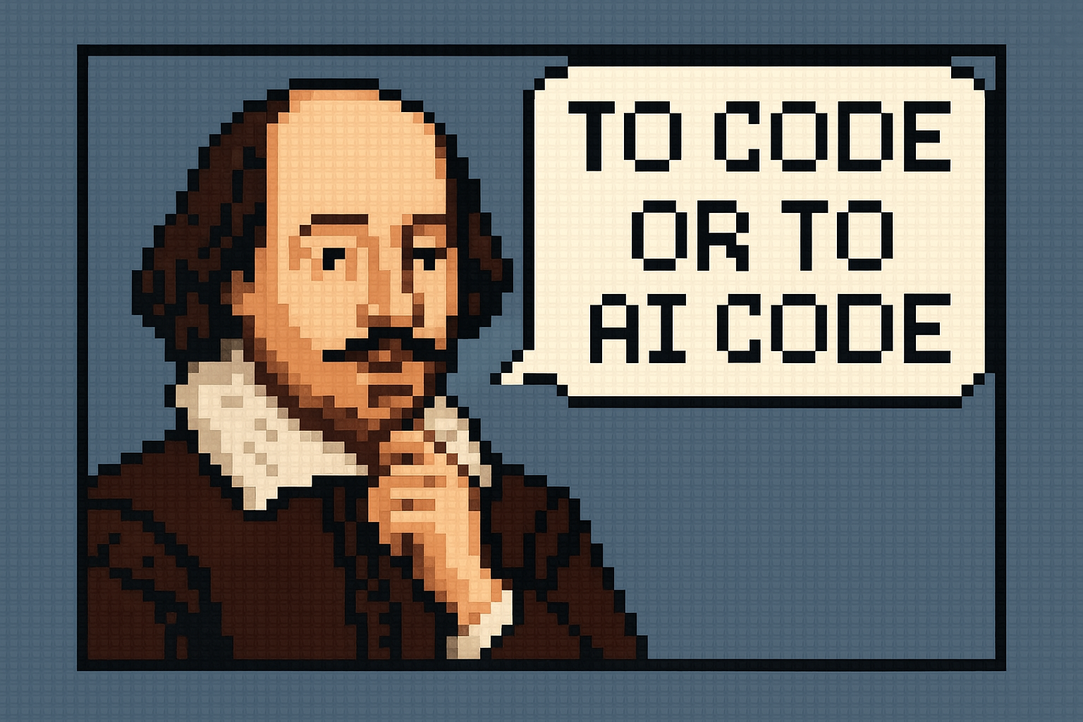 TO CODE OR TO AI CODE - Shakespeare contemplating the eternal question